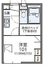 レオパレスエムケーズホーム 1Kの間取図画像