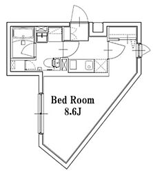 Bark Lane武蔵小山 3階1Kの間取り