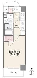 フェールメゾン菊川 1Kの間取図画像
