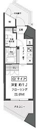 ガーデン蒲田 1Kの間取図画像
