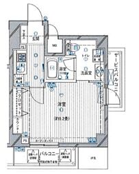 コンフォラス千石 1Kの間取図画像