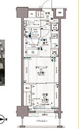 日神デュオステージ亀戸 1DKの間取図画像