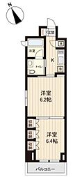 プラティーク清澄白河 2Kの間取図画像