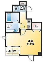 NOZYmachiya 1Kの間取図画像