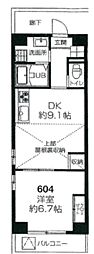 シャレー大山 1DKの間取図画像