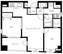 レグノ・ヴェール明石町 2LDKの間取図画像