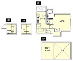 FAIR町屋II 3階1Kの間取り