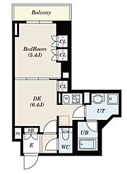 S-FORT中板橋 1DKの間取図画像