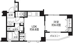 クリオ渋谷ラモード 1LDKの間取図画像