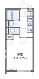 ブルーコーポ2 1Kの間取図画像