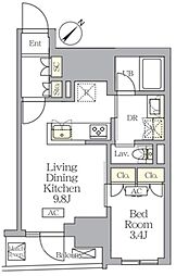 中央区日本橋馬喰町1丁目マンション 1LDKの間取図画像