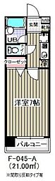 クオーレプロバンス浦安1 1Kの間取図画像