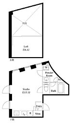 and MC 1階ワンルームの間取り