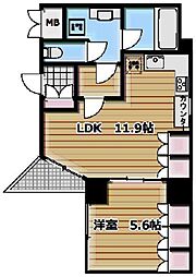 パレ・ソレイユ東日本橋 3階1LDKの間取り
