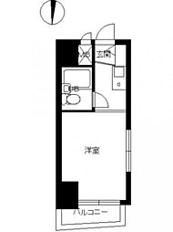 スカイコート下高井戸 ワンルームの間取図画像