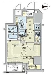 都営大江戸線 落合南長崎駅 徒歩8分の賃貸マンション 2階1Kの間取り
