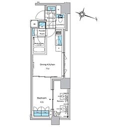 ルフォンプログレ神田プレミア 3階1DKの間取り