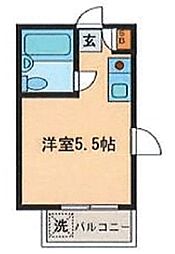 ハイシティ代々木公園 3階ワンルームの間取り