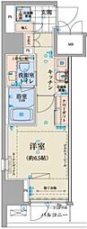 リヴシティ日本橋ネクステシア 1Kの間取図画像