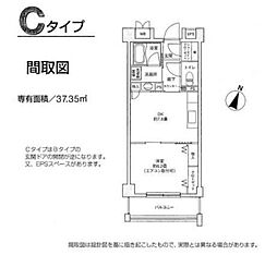 エバーグレース 1DKの間取図画像