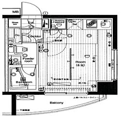 PREMIUMCUBE大森 ワンルームの間取図画像