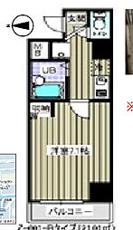 プライム・アーバン住吉 1Kの間取図画像