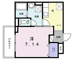 Sweet P 1Kの間取図画像