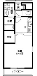 アンプルール光明池 1Kの間取図画像
