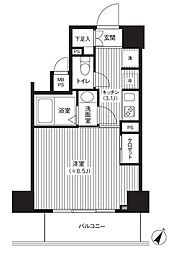 カスタリア初台 1Kの間取図画像