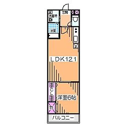 フジパレス堺もず 1LDKの間取図画像