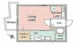 Branche三軒茶屋 ワンルームの間取図画像