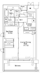 マチュリティ小石川 1LDKの間取図画像