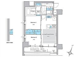 吉川ビル 2LDKの間取図画像