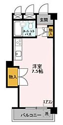 グリーンコーポ旭 2階ワンルームの間取り