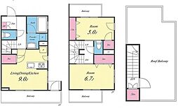スカイグリーン 2LDKの間取図画像