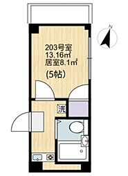 シャンテ東陽町 1Kの間取図画像