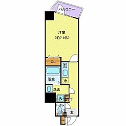 東武大師線 大師前駅 徒歩9分の賃貸マンション 3階1Kの間取り