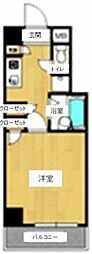 プライムアーバン亀戸 1Kの間取図画像