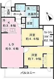 キャステロ蘆花公園 2LDKの間取図画像