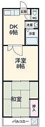 ルーセントヒルズ菊名 2DKの間取図画像
