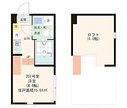 ハーモニーテラス足立9 1Kの間取図画像