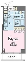ドゥーエ南麻布 ワンルームの間取図画像