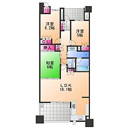 ルネフェリアス堺鳳 3LDKの間取図画像