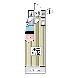 ジョイフル大和南 ワンルームの間取図画像