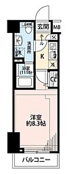 プレール・ドゥーク練馬中村橋 1Kの間取図画像