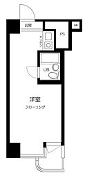ラフィネ東銀座 ワンルームの間取図画像