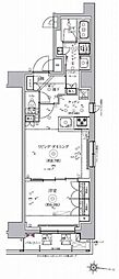 RELUXIA本所吾妻橋III 1LDKの間取図画像