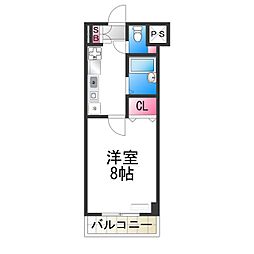 Collection鳳東町 5階1Kの間取り