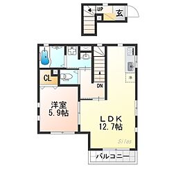 よしの庄 1LDKの間取図画像