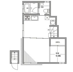 グランエッグス中野方南町 2階1LDKの間取り